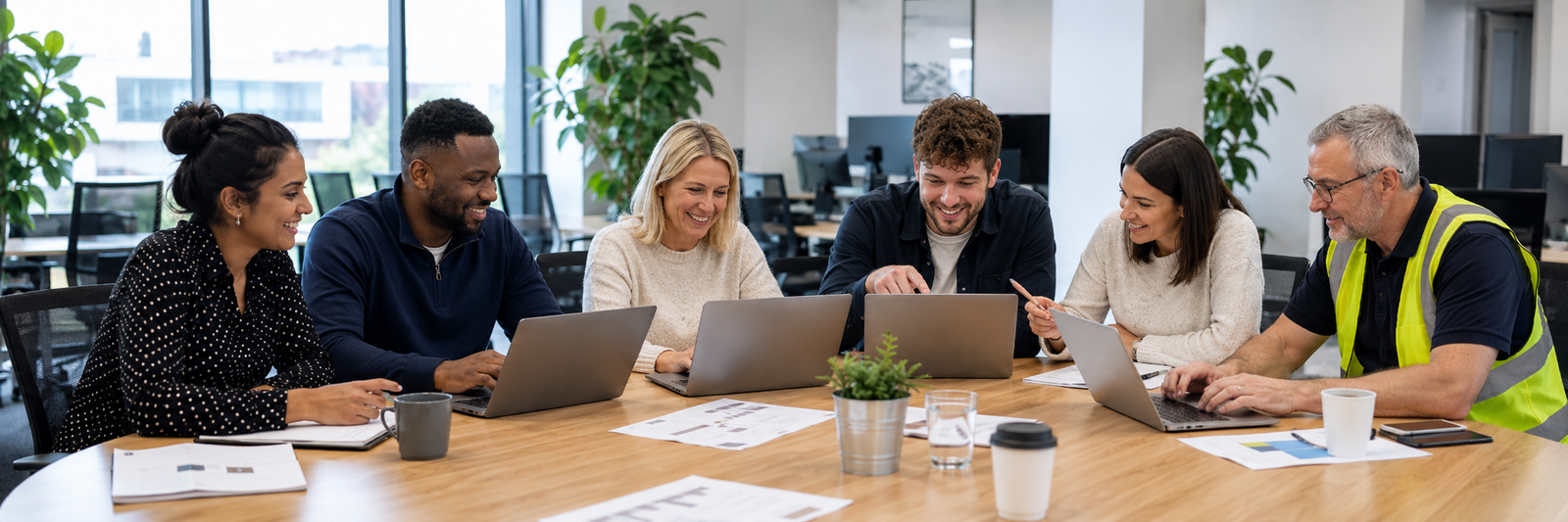Professional using AI and technology tools in a modern workplace